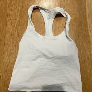 Lululemon Athletica White Cropped Top